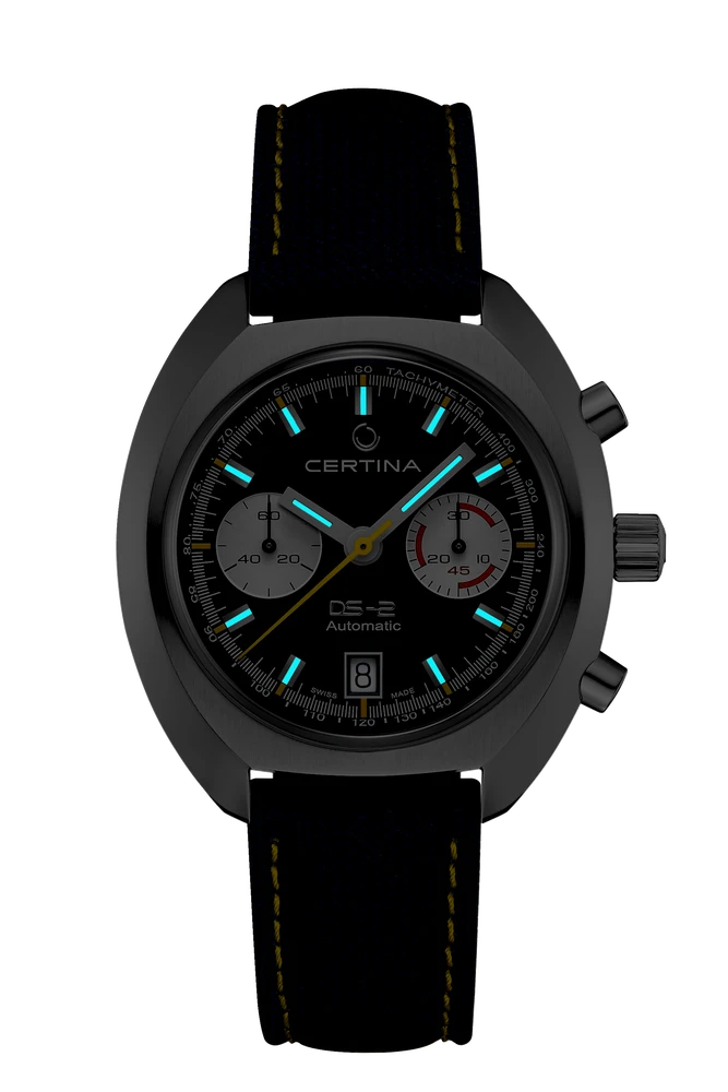 DS-2 Chronograph Automatic Nachtansicht